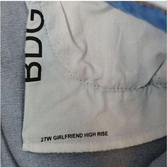 Urban Outfitters BDG High Rise Jean Girlfriend Doodle Denim Light Wash Size 27 - Picture 8 of 12